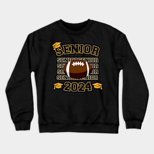 Football senior proud 2024 graduation class Crewneck Sweatshirt